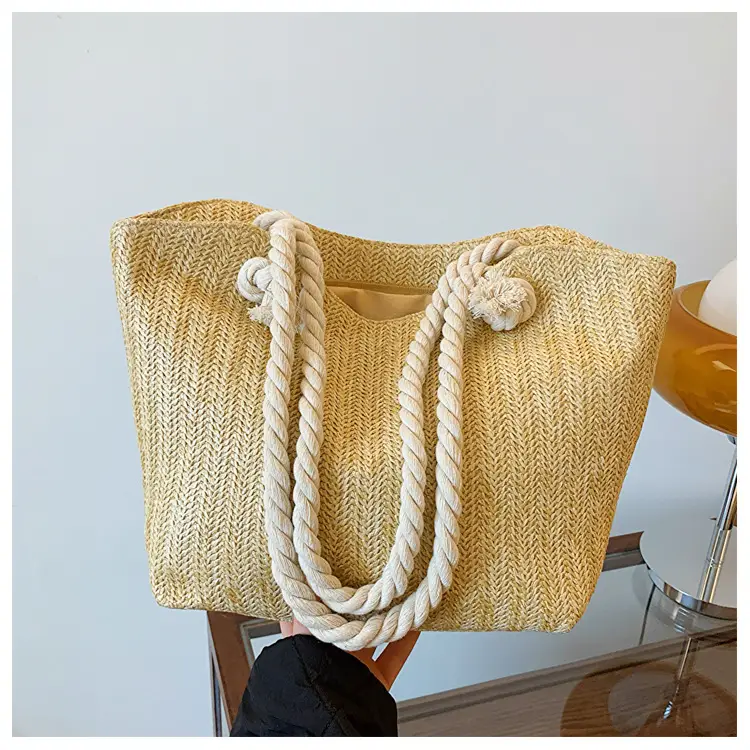 Straw Tote Bag Large Capacity Women Shoulder Tote — feature 14