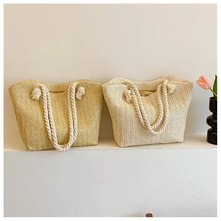 Straw Tote Bag Large Capacity Women Shoulder Tote — feature 20