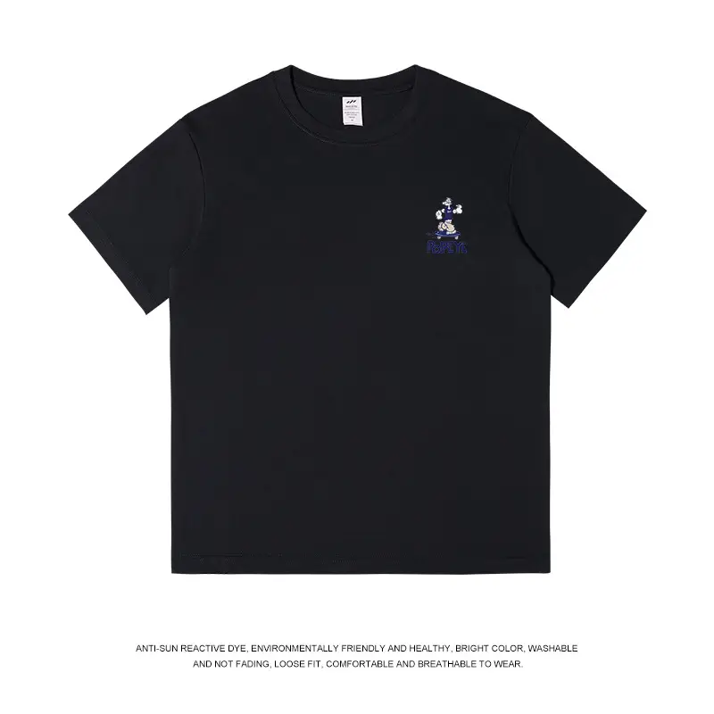 Men's 230g Cotton T-Shirt Light Grey Summer Wear - Image 2