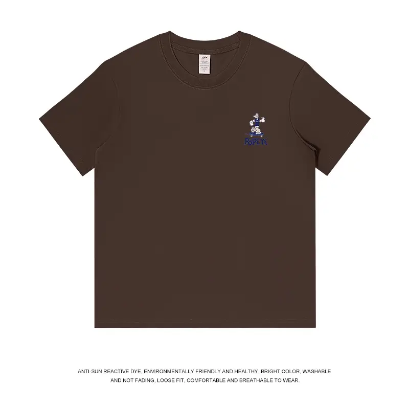 Men's 230g Cotton T-Shirt Light Grey Summer Wear - Image 8