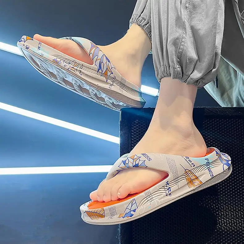 Flip-flops for Men's Summer Outer Wear 2024 New Soft Sole Slippers Sports and Leisure Wading Flip-flops Beach Sandals — feature 1