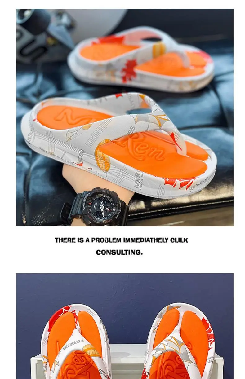 Flip-flops for Men's Summer Outer Wear 2024 New Soft Sole Slippers Sports and Leisure Wading Flip-flops Beach Sandals — feature 11