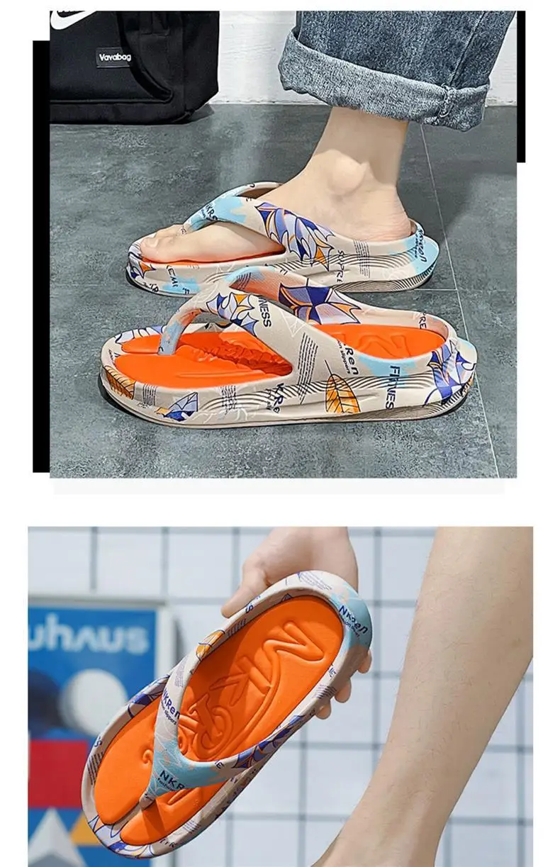 Flip-flops for Men's Summer Outer Wear 2024 New Soft Sole Slippers Sports and Leisure Wading Flip-flops Beach Sandals — feature 15