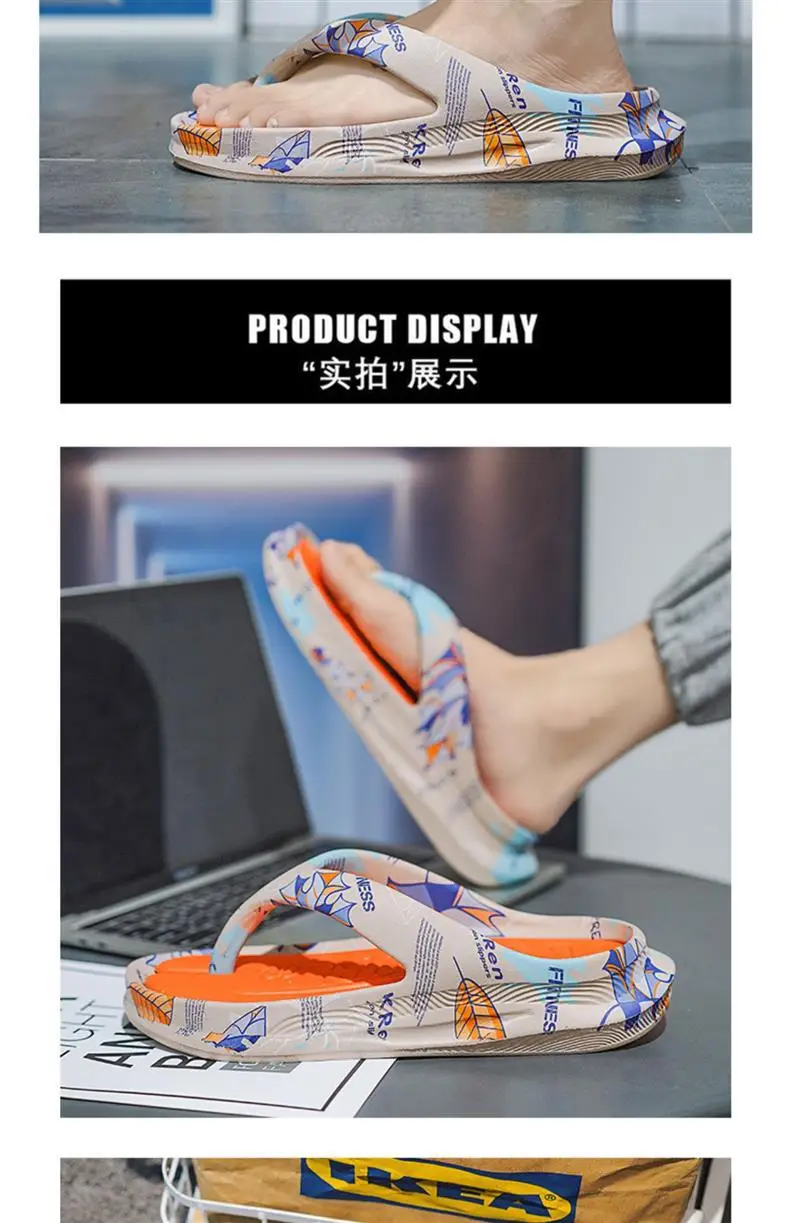 Flip-flops for Men's Summer Outer Wear 2024 New Soft Sole Slippers Sports and Leisure Wading Flip-flops Beach Sandals — feature 16