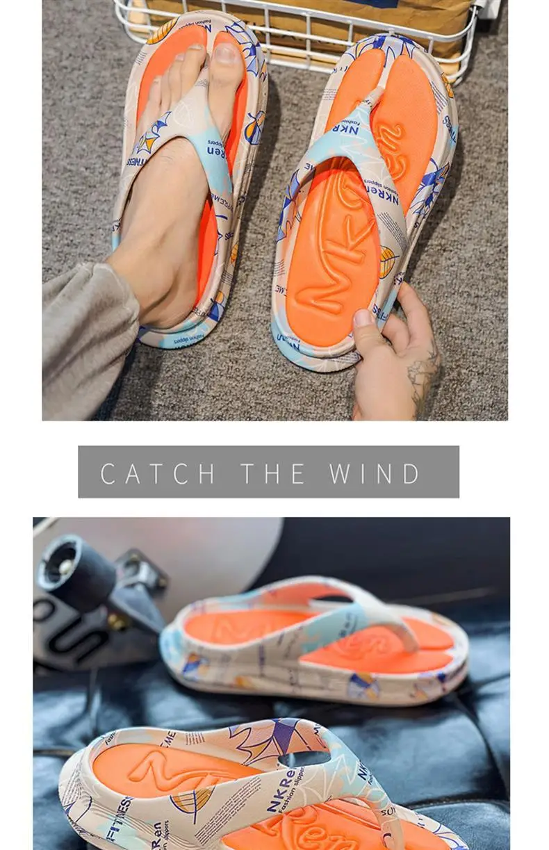 Flip-flops for Men's Summer Outer Wear 2024 New Soft Sole Slippers Sports and Leisure Wading Flip-flops Beach Sandals — feature 17