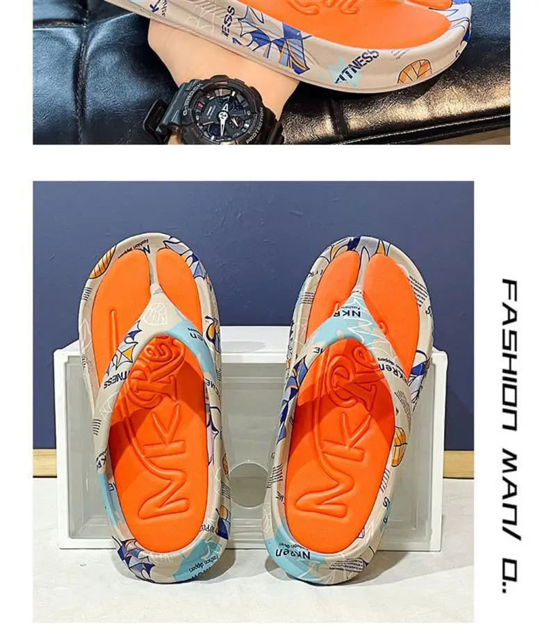 Flip-flops for Men's Summer Outer Wear 2024 New Soft Sole Slippers Sports and Leisure Wading Flip-flops Beach Sandals — feature 18