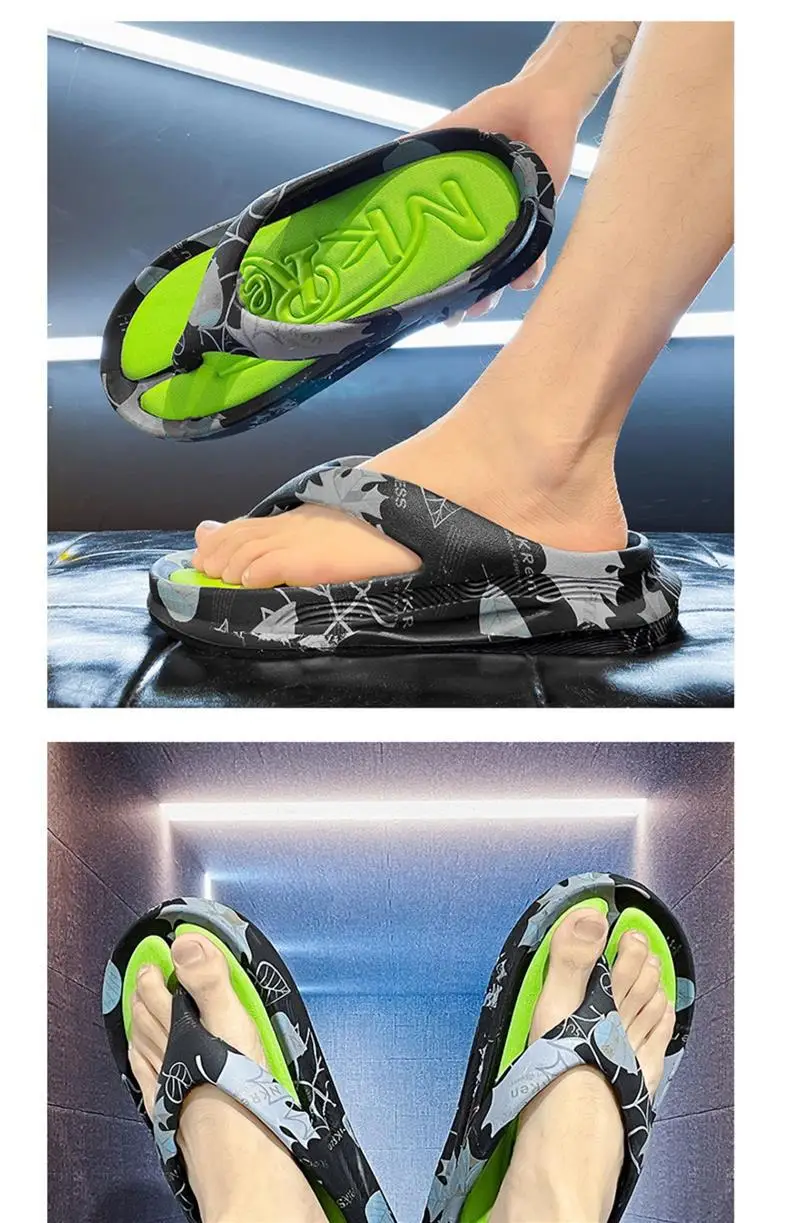 Flip-flops for Men's Summer Outer Wear 2024 New Soft Sole Slippers Sports and Leisure Wading Flip-flops Beach Sandals — feature 19