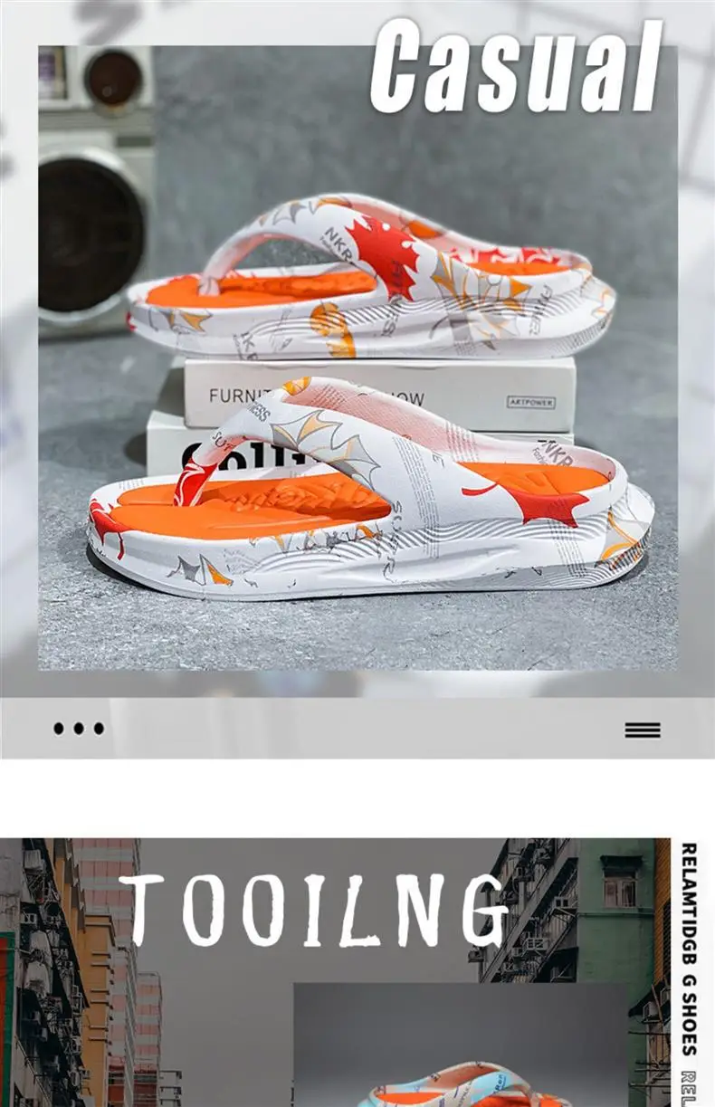 Flip-flops for Men's Summer Outer Wear 2024 New Soft Sole Slippers Sports and Leisure Wading Flip-flops Beach Sandals — feature 2