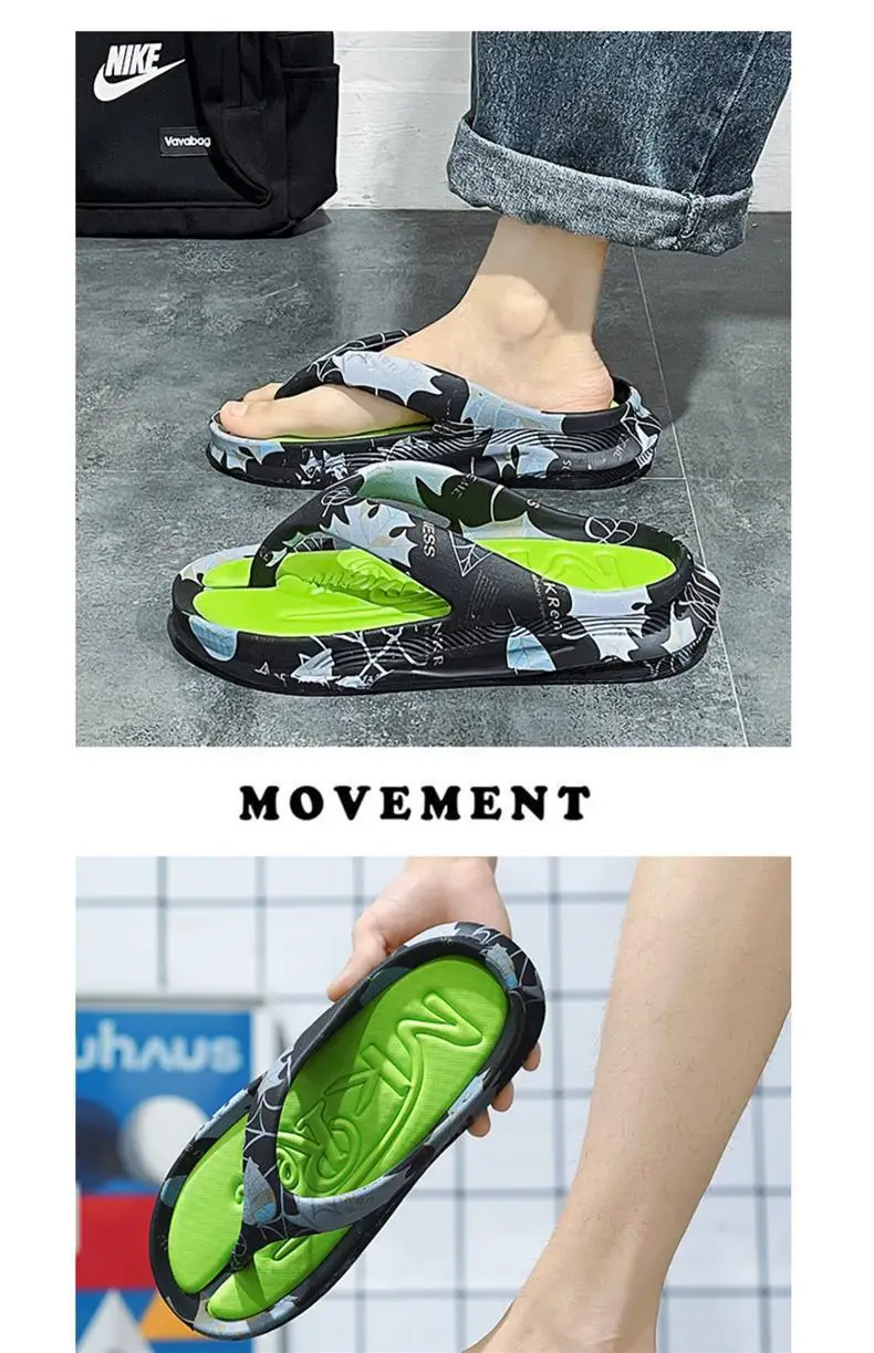 Flip-flops for Men's Summer Outer Wear 2024 New Soft Sole Slippers Sports and Leisure Wading Flip-flops Beach Sandals — feature 21