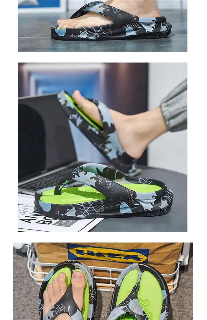 Flip-flops for Men's Summer Outer Wear 2024 New Soft Sole Slippers Sports and Leisure Wading Flip-flops Beach Sandals — feature 22