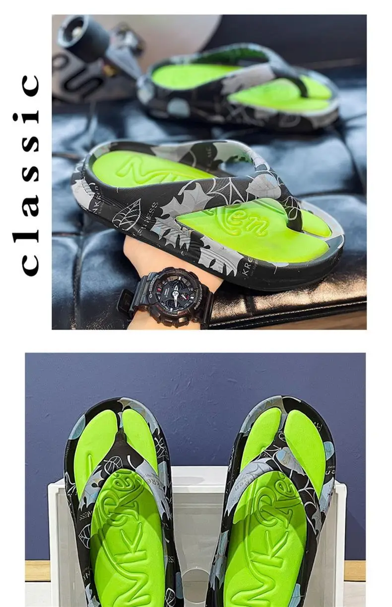 Flip-flops for Men's Summer Outer Wear 2024 New Soft Sole Slippers Sports and Leisure Wading Flip-flops Beach Sandals — feature 24