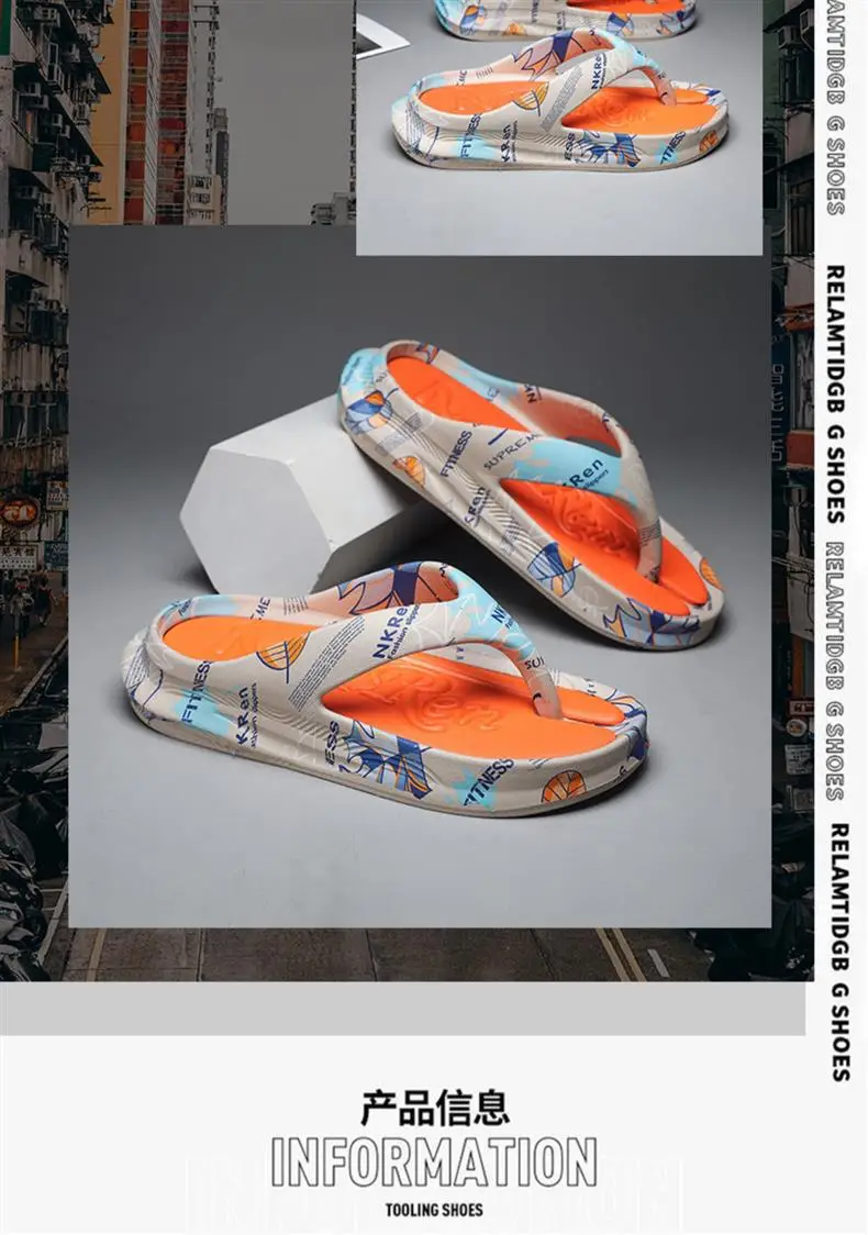 Flip-flops for Men's Summer Outer Wear 2024 New Soft Sole Slippers Sports and Leisure Wading Flip-flops Beach Sandals — feature 3