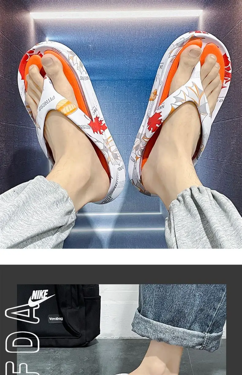 Flip-flops for Men's Summer Outer Wear 2024 New Soft Sole Slippers Sports and Leisure Wading Flip-flops Beach Sandals — feature 6