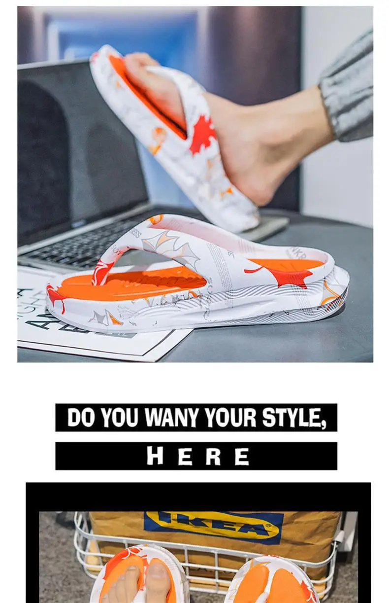 Flip-flops for Men's Summer Outer Wear 2024 New Soft Sole Slippers Sports and Leisure Wading Flip-flops Beach Sandals — feature 9