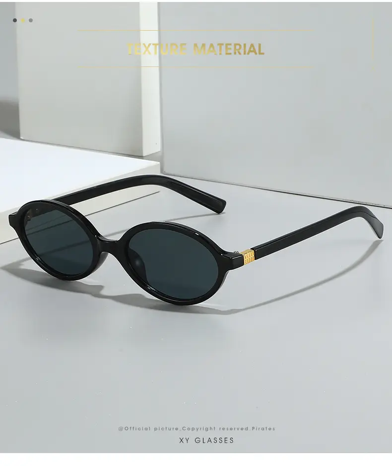 Oval Sunglasses for Women Black High-End Fashion β feature 2