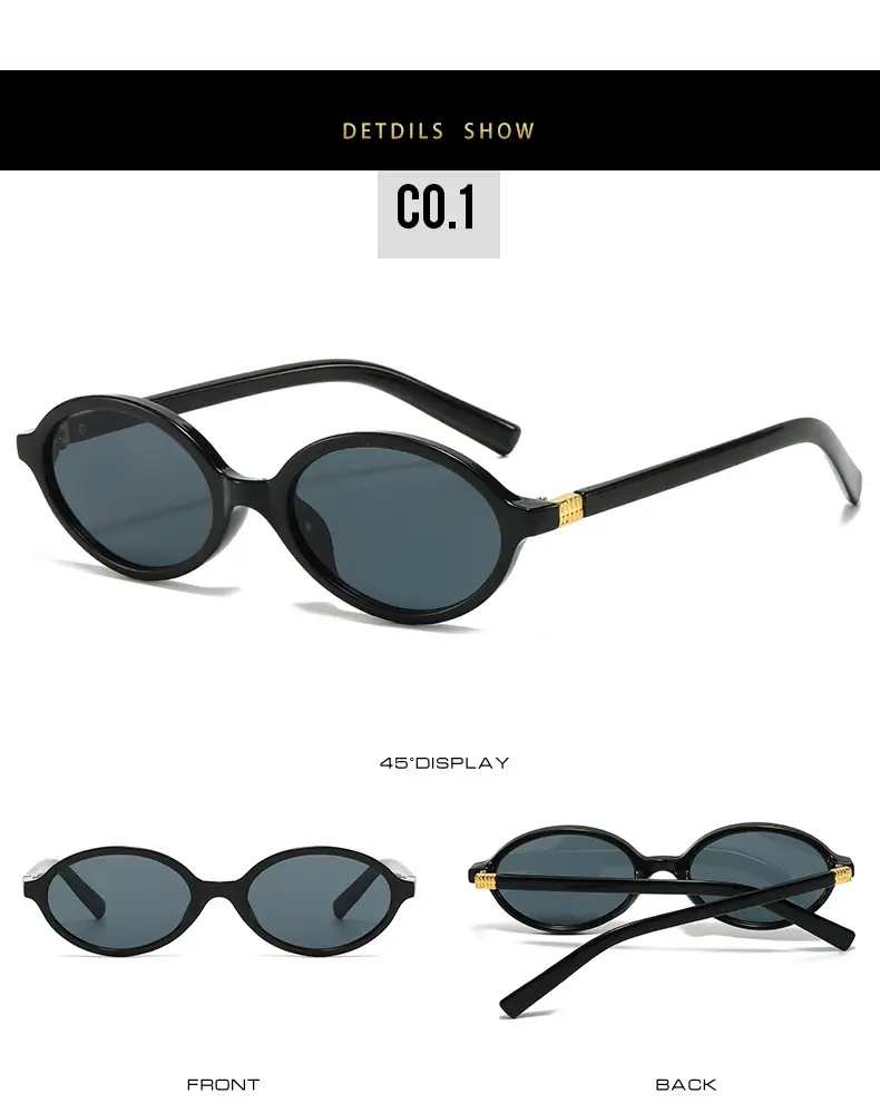 Oval Sunglasses for Women Black High-End Fashion β feature 7