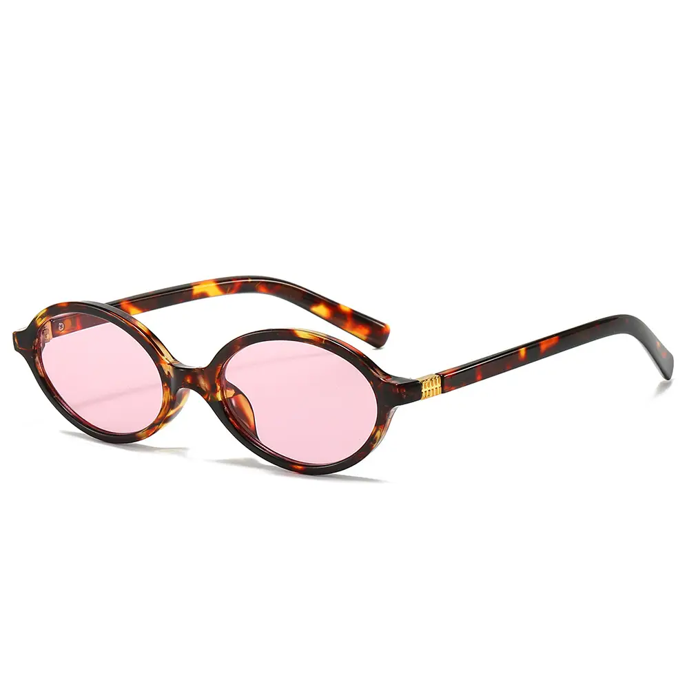 Oval Sunglasses for Women Black High-End Fashion - Image 2