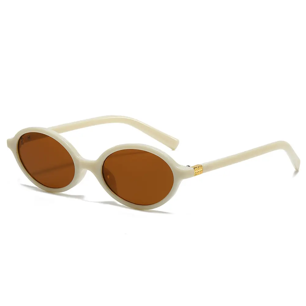 Oval Sunglasses for Women Black High-End Fashion - Image 4