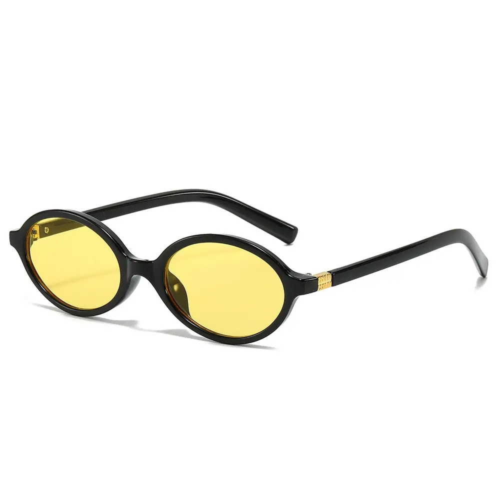 Oval Sunglasses for Women Black High-End Fashion - Image 6