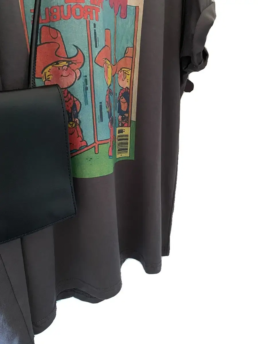 ExTra Large Size 150kg Hong Kong STyle ReTro Loose RighT Shoulder ShorT-sleeved T-shirT for FaT Girls Small Casual Half-sleeved Top SuMMer