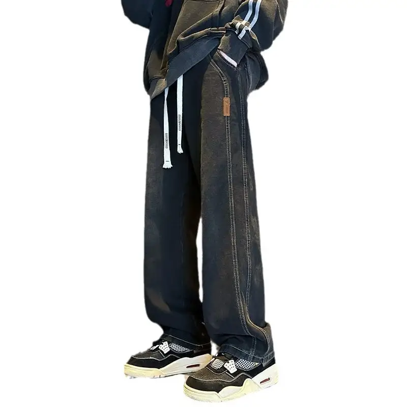 Washed Jeans Boys 2024 Summer Wide Leg Straight Leg Pants - Image 8