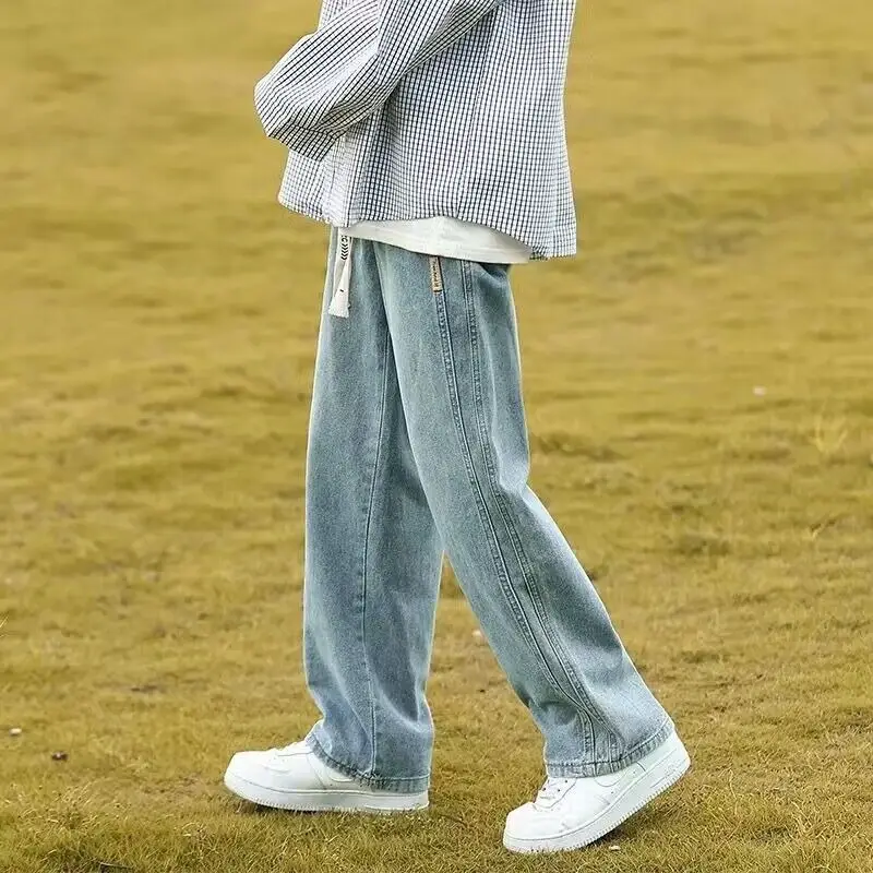 Washed Jeans Boys 2024 Summer Wide Leg Straight Leg Pants — feature 10