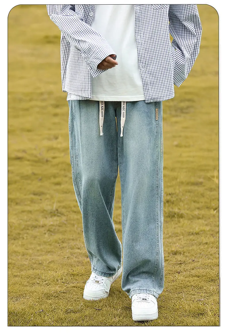 Washed Jeans Boys 2024 Summer Wide Leg Straight Leg Pants — feature 13
