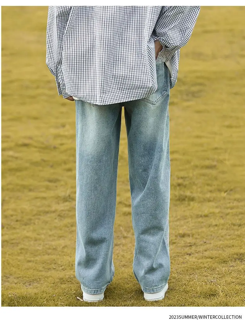 Washed Jeans Boys 2024 Summer Wide Leg Straight Leg Pants — feature 17