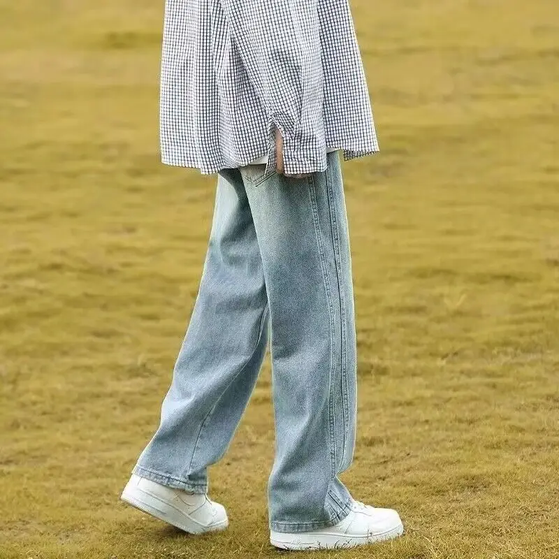 Washed Jeans Boys 2024 Summer Wide Leg Straight Leg Pants — feature 6