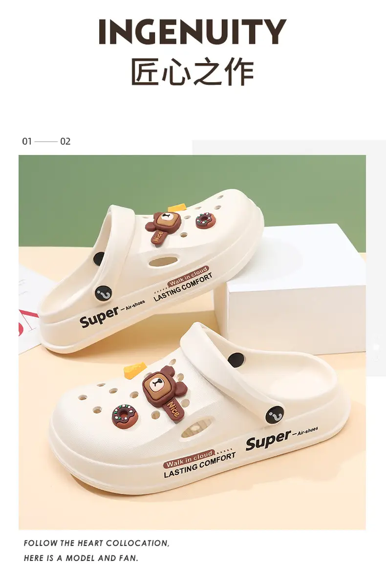 Hole Shoes Women's Summer Outer Wear Non-slip Wear-resistant Dual-purpose Comfortable Soft Bottom Sandals Outdoor Casual Fashion Beach Shoes — feature 9