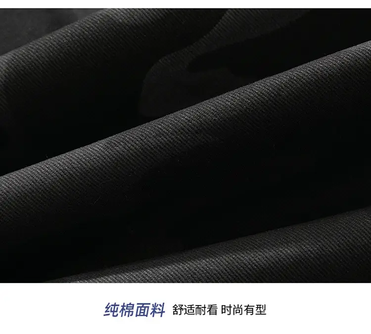 Men Camouflage Cotton Shorts Loose Sports Casual Black — feature 25