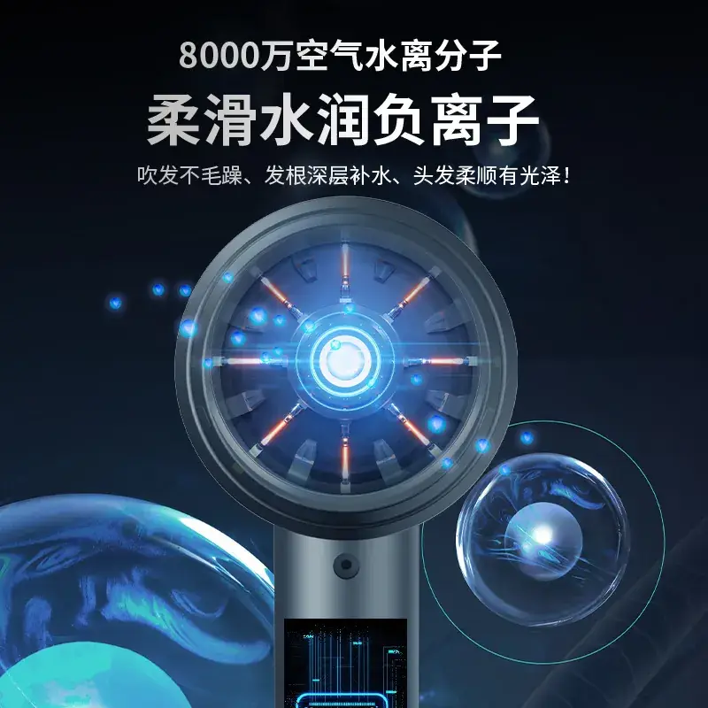 Green Hair Dryer with Blue Negative Ion Technology - Image 10