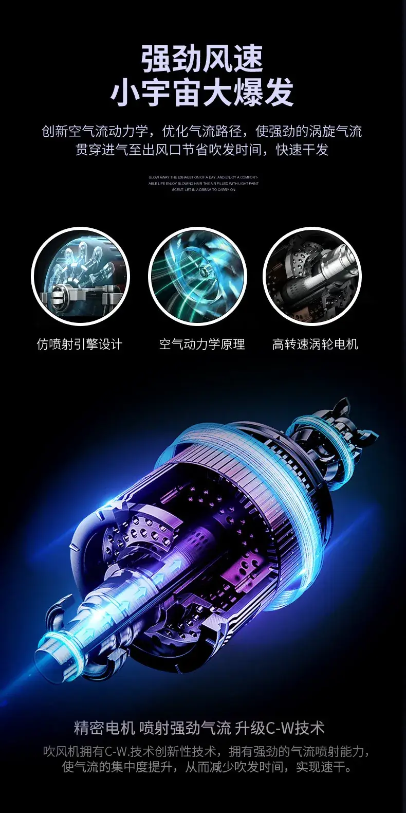 Green Hair Dryer with Blue Negative Ion Technology — feature 12