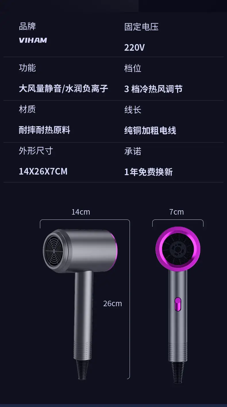 Green Hair Dryer with Blue Negative Ion Technology — feature 18