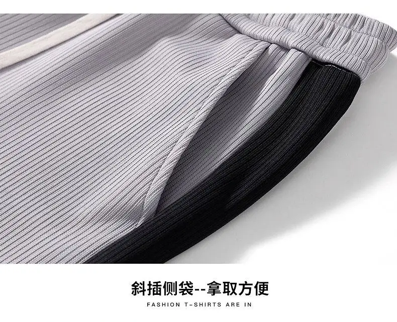 Men Ice Silk Straight Pants Summer Loose Comfortable — feature 16