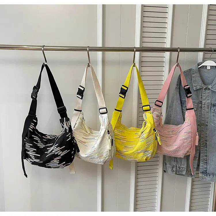 Pink Canvas Shoulder Crossbody Bag for Women — feature 14