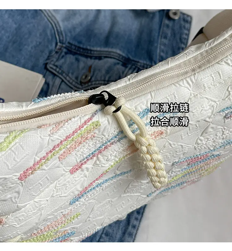 Pink Canvas Shoulder Crossbody Bag for Women — feature 6