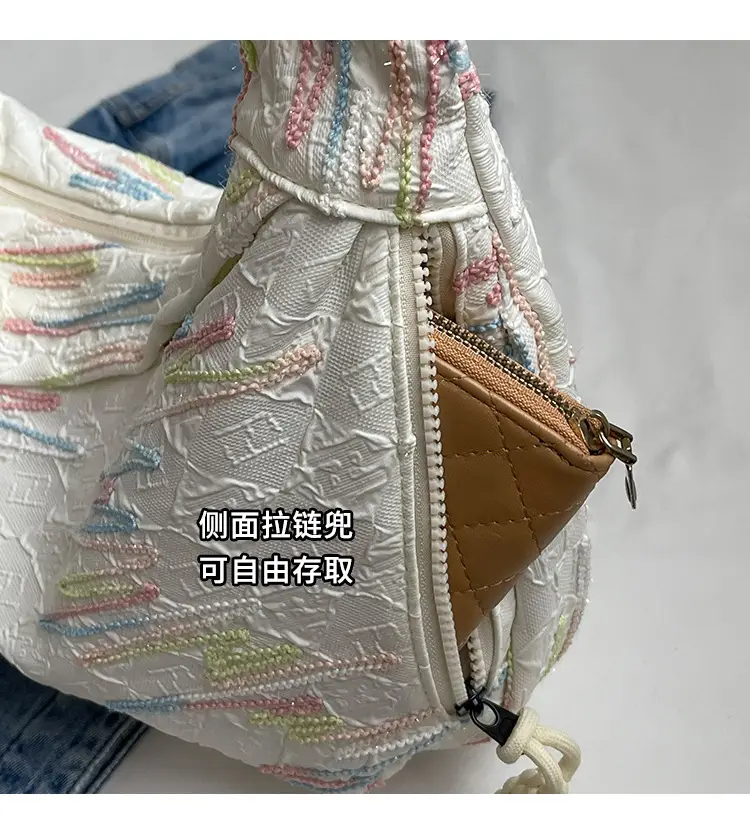 Pink Canvas Shoulder Crossbody Bag for Women — feature 7