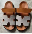 2024 Summer New Thick-soled Sandals and Slippers Foreign Trade plus size One-word Velcro Color Matching Casual Women's Shoes All-match - Image 6