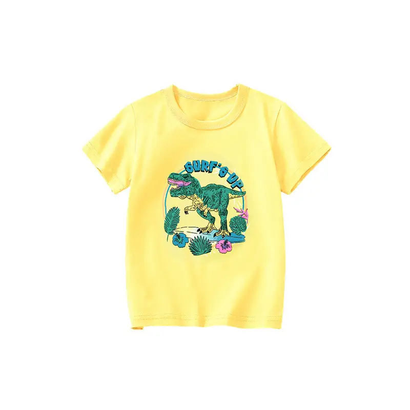 Children's Yellow Excavator T-Shirt 2025 Summer - Image 13