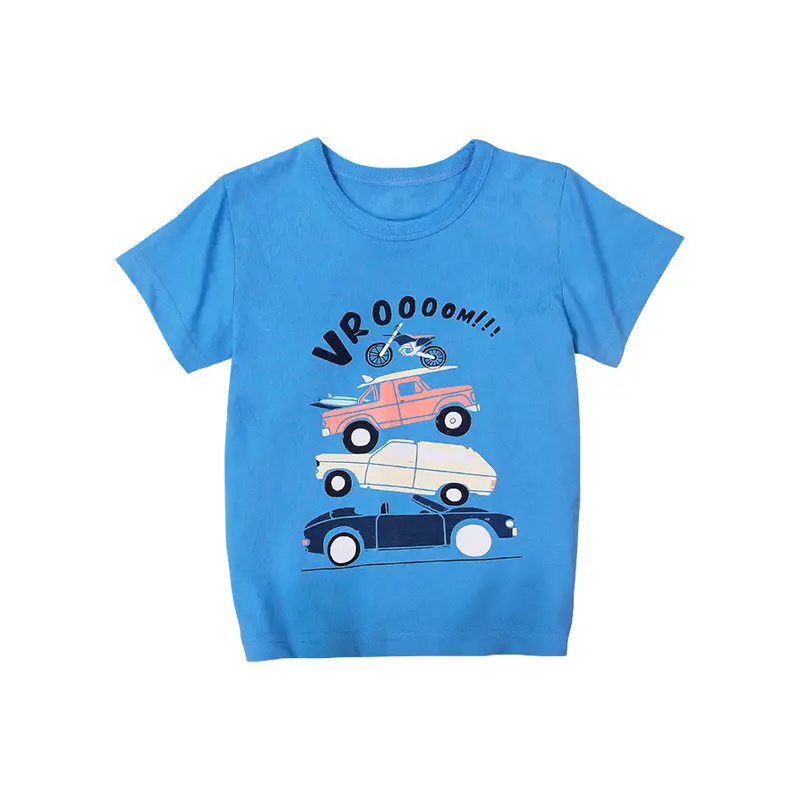 Children's Yellow Excavator T-Shirt 2025 Summer - Image 5