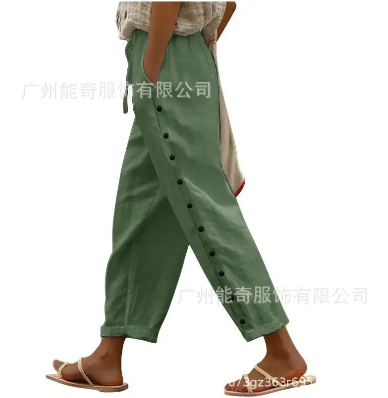 Green Elastic Waist Casual Pants for Women 2024 — feature 4