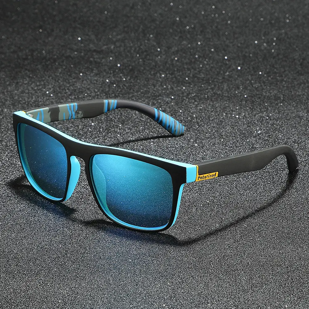 Men Polarized Anti-UV Sunglasses Blue Tinted - Image 11