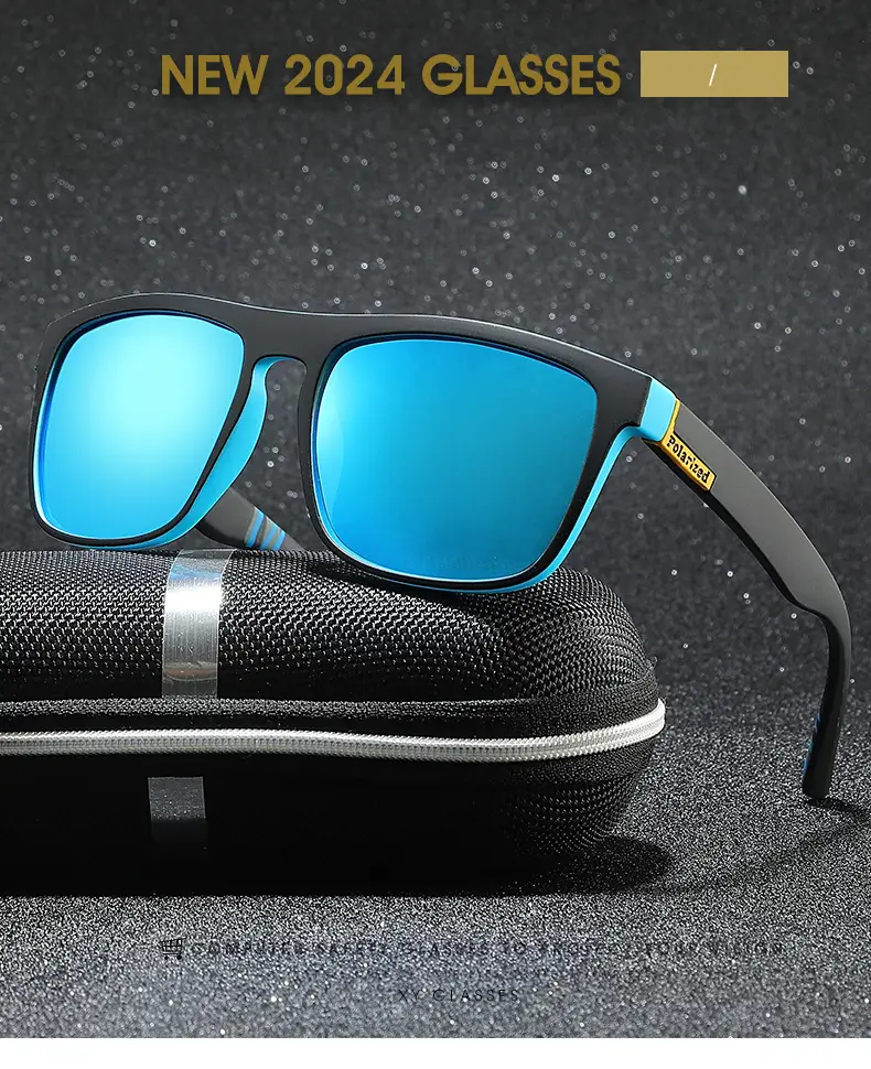 Men Polarized Anti-UV Sunglasses Blue Tinted β feature 1