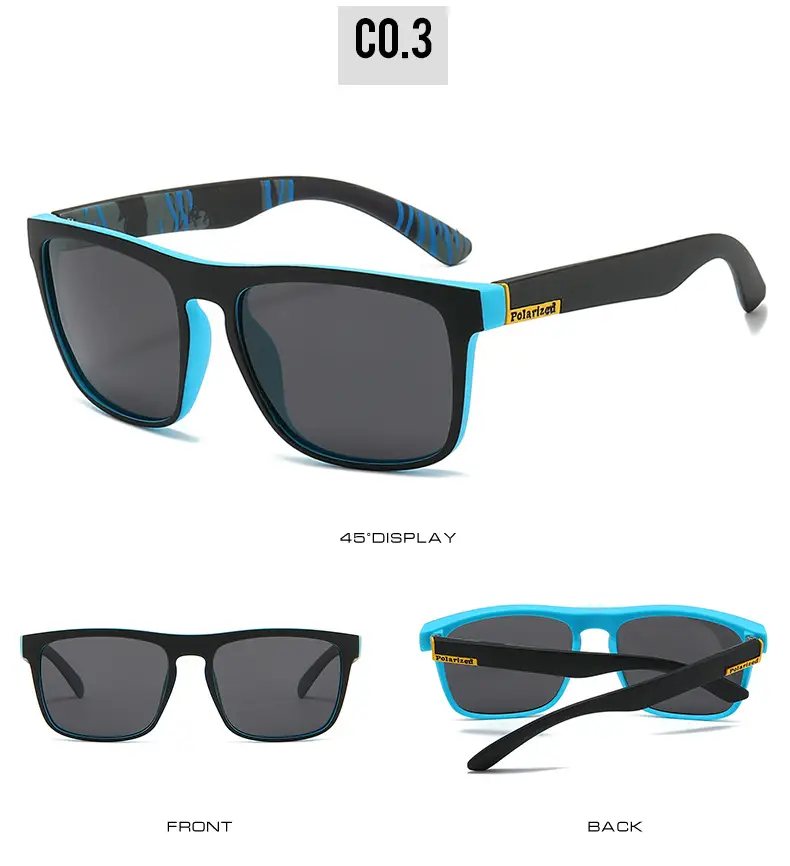 Men Polarized Anti-UV Sunglasses Blue Tinted β feature 11