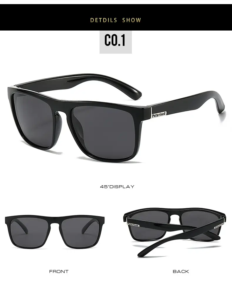 Men Polarized Anti-UV Sunglasses Blue Tinted β feature 9