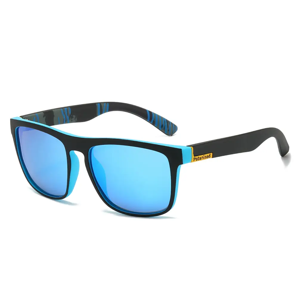 Men Polarized Anti-UV Sunglasses Blue Tinted - Image 5
