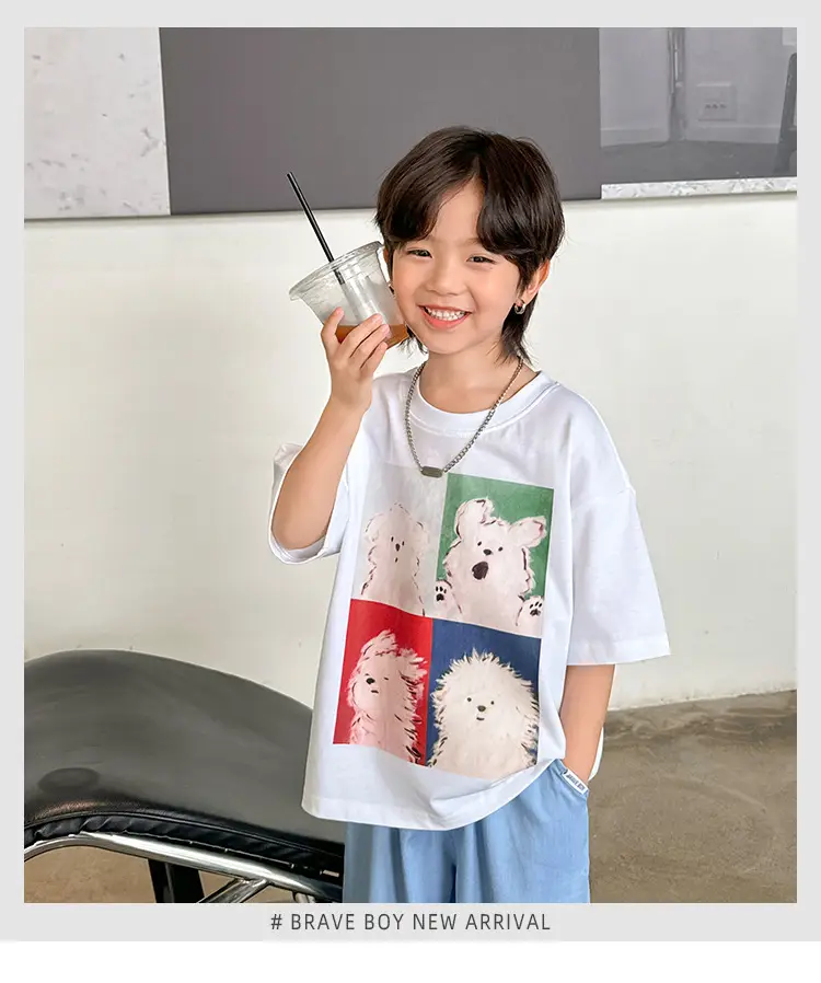 Haima Boys T-Shirt Pink Cotton Summer 2026 — feature 3