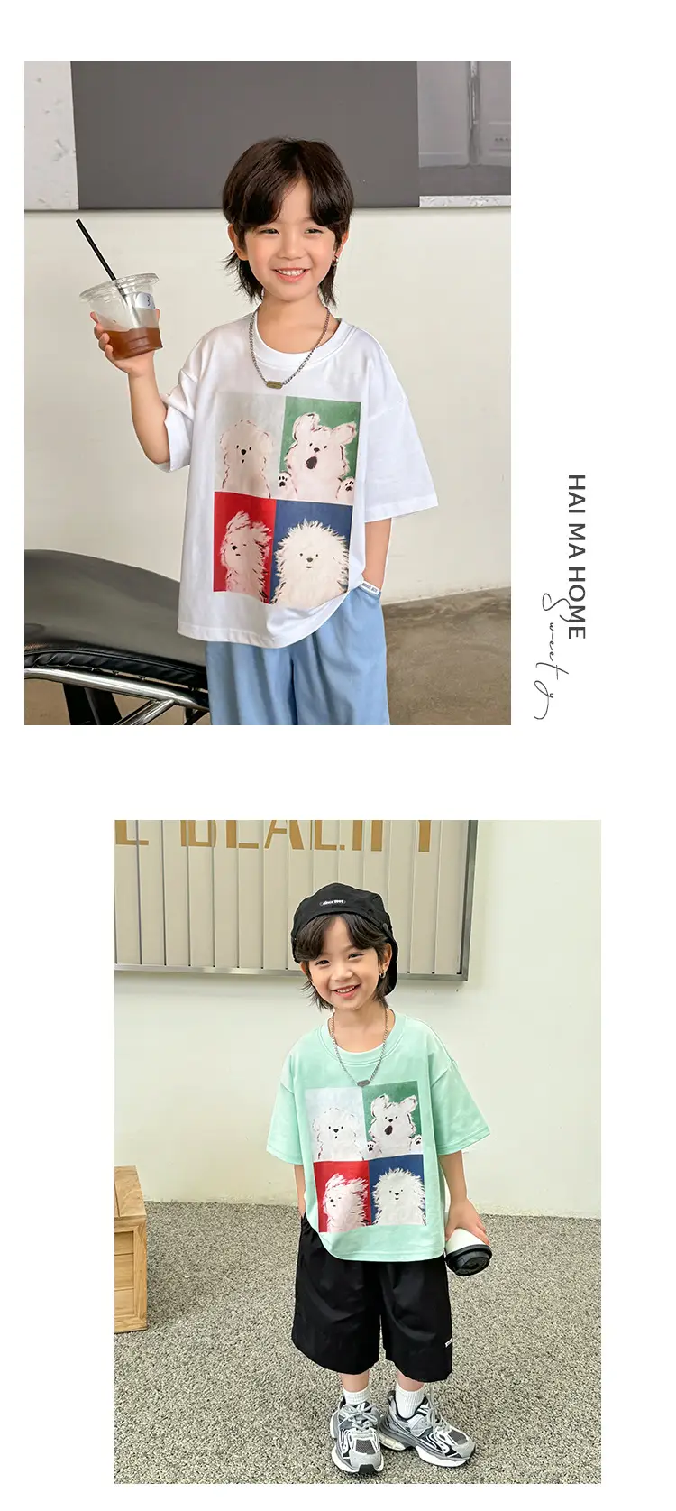 Haima Boys T-Shirt Pink Cotton Summer 2026 — feature 9
