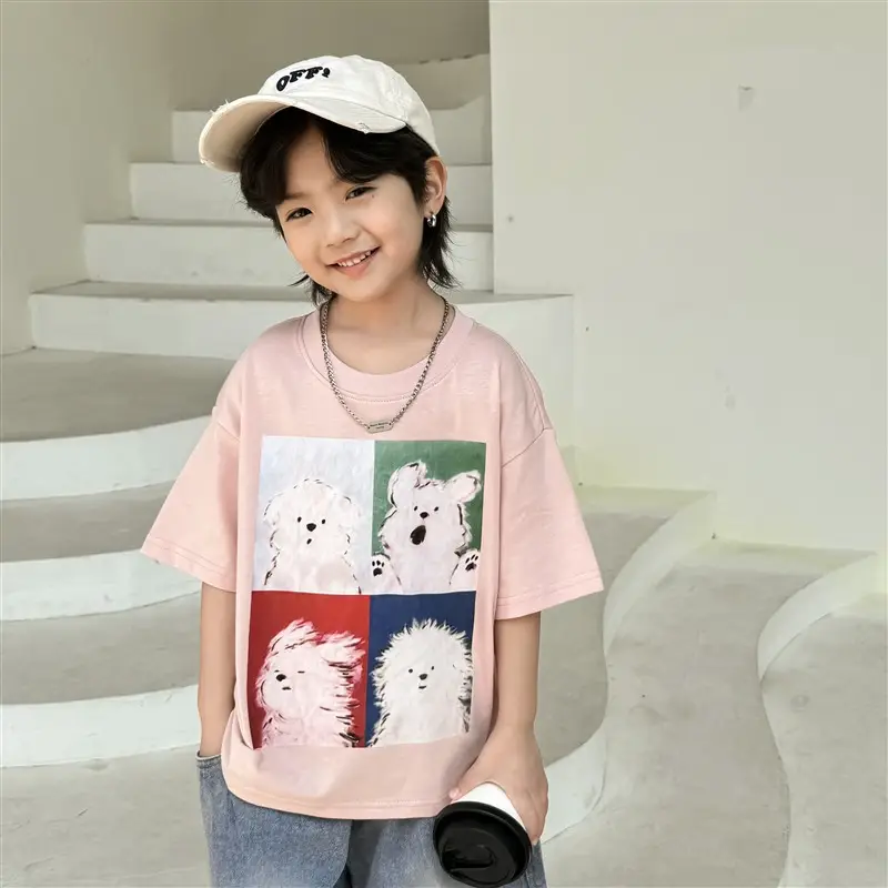 Haima Boys T-Shirt Pink Cotton Summer 2026 - Image 3